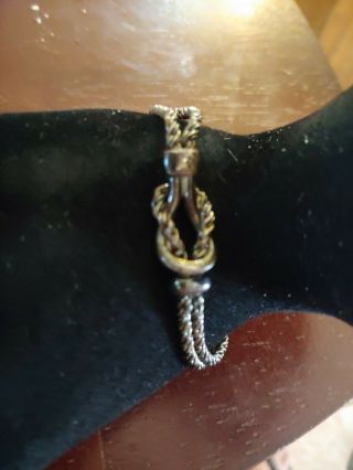Vintage Tiffany & Co.  Sterling Silver Double Rope Love Knot Bracelet.  925