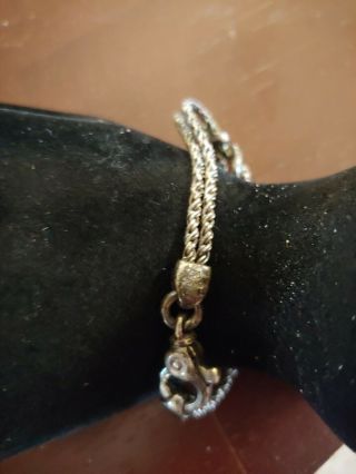 Vintage TIFFANY & Co.  Sterling Silver DOUBLE ROPE LOVE KNOT Bracelet.  925 3