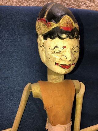 Vintage Puppet Indonesian Wayang Golek Carved Wood 2