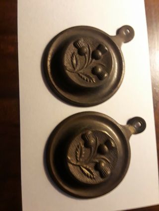 Pair Vintage Furniture Bed Bolt Covers