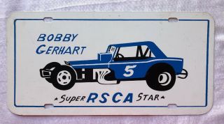 Vintage Bobby Gerhart License Plate 5 Modified Stock Race Car Reading Pa Rsca