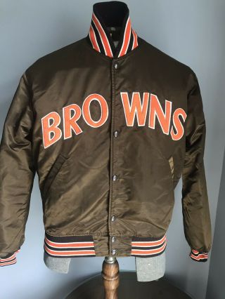 Vintage 90s Starter Cleveland Browns Nfl Satin Football Jacket Size Medium