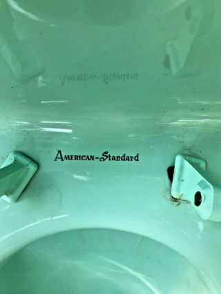 1950 ' s Vintage American Standard Toilet / Water Closet,  Green 3