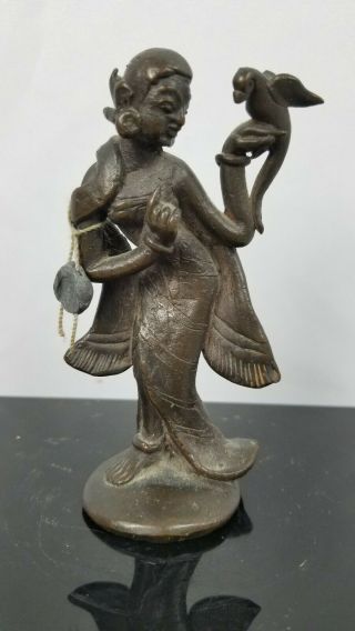 Unusual 19th Century Antique Indian Or South East Asian Bronze Sculpture