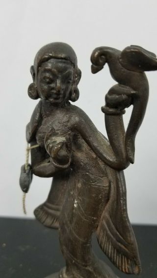 Unusual 19th Century Antique Indian Or South East Asian Bronze Sculpture 5