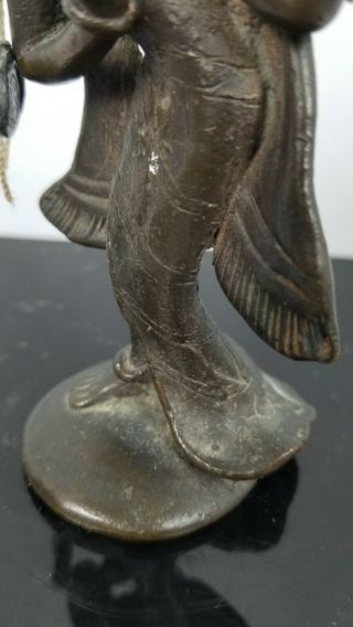 Unusual 19th Century Antique Indian Or South East Asian Bronze Sculpture 6