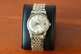 Omega Constellation Pie Pan Gold & Steel Cal 561 Bracelet Watch 168.  005