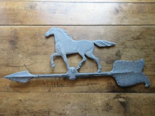 Vintage Cast Aluminum Whitehall Running Horse Weather Vane Topper