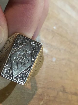 Wwii Us Army 1944 Iran Trench Art Ring Size 9