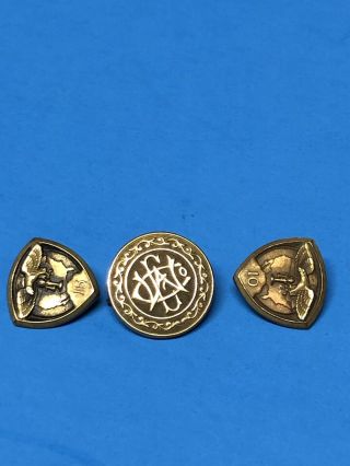 3 Vintage 14k Gold Service Pins Western Electric Company