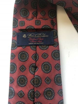 NWOT $210 Brooks Brothers Golden Fleece Seven 7 Fold Ancient Madder Tie Silk 5