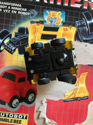 Vintage Mexico Transformers Mini IGA Autobot Bumblebee Rare Variant Scarce 3
