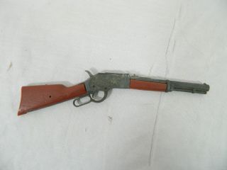 Vintage Boy Marx Toys Miniature Cap Gun Western Saddle Rifle 7 1/2 " Made In Usa