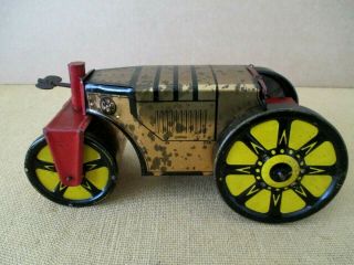 Marx Steam Roller Tin Litho Wind - Up Toy 8 - 1/2 " Vintage 1930 - 50