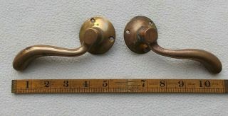 Reclaimed Vintage Solid Brass Drop Door Handles By Gibbons Wolverhampton