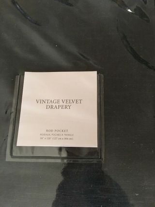 Restoration Hardware Vintage Velvet Drapery Rod Pocket 50x120 Grey