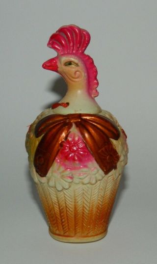 Vintage Very Rare Art Deco Celluloid Rooster Candy Container Japan 50 