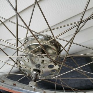 Vintage prewar Schwinn bicycle wheel set drop,  motorbike,  autocycle,  ranger,  antique 11