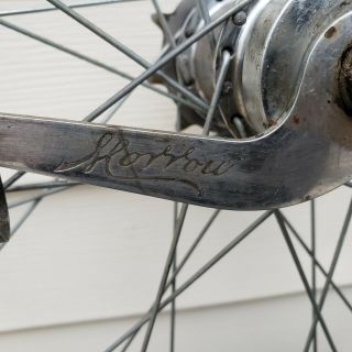 Vintage prewar Schwinn bicycle wheel set drop,  motorbike,  autocycle,  ranger,  antique 4