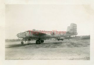 Wwii Photo - 14th Aaf Chinese - American B - 25 Mitchell Plane W/ Nose Art - Hankou