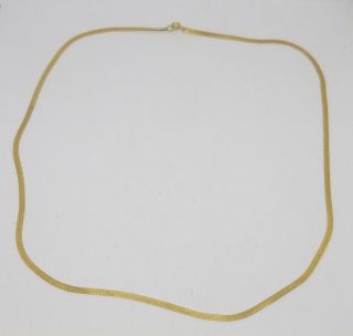 Vintage Estate Wearable 14k Gold 20 " Herringbone Necklace 6.  4 Grams Scrap