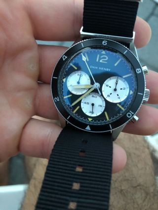 Dan Henry 1963 Pilot Chronograph Watch (case W Travel Roll)