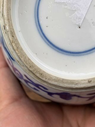 antique chinese blue and white jar 18thC kangxi period 11