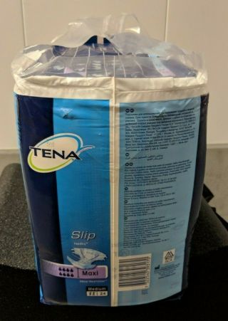 Plastic Backed Tena Slip Maxi Medium Adult Diaper RARE Vintage (24 PACK) 3