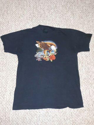 VTG RARE 80s 1986 3D Emblem Harley Davidson Motorcycle Biker Eagle Shirt Size M 2