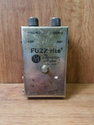 Vintage Fuzz Rite Pedal By Mosrite Of California.  Parts.