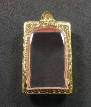 Gold Micron Case For Phra Somdej Thai Amulet Pendant Talisman