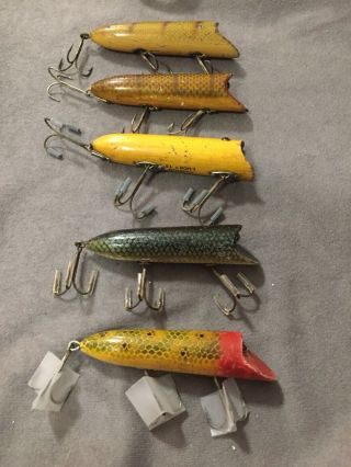 Five Old Heddon Lucky 13.
