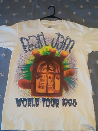 Pearl Jam World Tour 1995 Vintage T - Shirt Size L (rare)