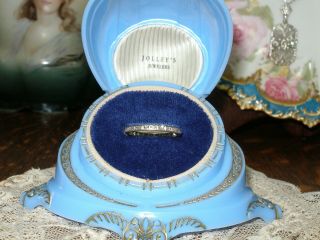 ANTIQUE PLATINUM DIAMOND ETERNITY WEDDING BAND RING ART DECO 6.  5 ENGAGEMENT 10