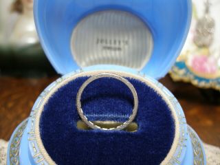 ANTIQUE PLATINUM DIAMOND ETERNITY WEDDING BAND RING ART DECO 6.  5 ENGAGEMENT 11