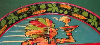 Vintage 1940 ' s Dr Seuss Narragansett Lager & Ale Beer Tray Gangway Chief Gansett 3