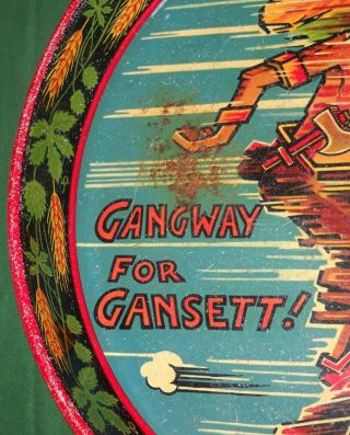 Vintage 1940 ' s Dr Seuss Narragansett Lager & Ale Beer Tray Gangway Chief Gansett 5