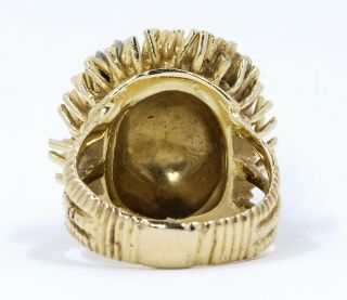 Vintage 18k yellow gold diamond cocktail ring,  HEAVY 18.  2 GRAMS (12) 3
