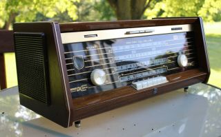 Vintage Philips Stereo Tube Wood,  Fm/am Radio - Model B5x33a/54 -