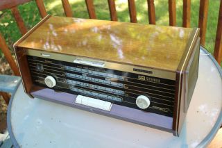 Vintage Philips Stereo Tube Wood,  FM/AM Radio - Model B5X33A/54 - 6