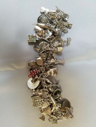 Vintage Sterling Silver Charm bracelet 2