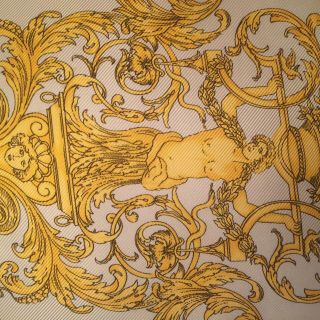 RARE Vtg Gianni Versace silk pillow Made in Italy medusa tartan plaid 5