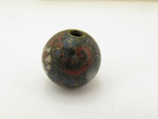 Vintage Antique Enamel Japanese Ojime Bead 15mm Diameter No Damage