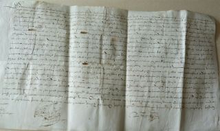 1580 Reign Of King Henry Iii 439 Years Old Ancient Land Vellum - Wow