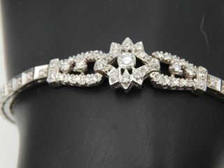 . 71 tcw ART DECO Diamond Bracelet G - H/SI1 - 2 14k White Gold Stunning Estate 3