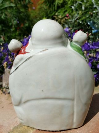 Antique Chinese Porcelain Happy Laughing Buddha Famille Rose Enamels 5