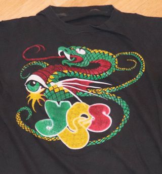 1976 Yes Vintage Rare Concert Tour T - Shirt (m/l) 70 