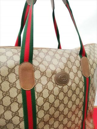 Rare Old Gucci Large Tote Bag Sherry Line Vintage Out Of Print 2