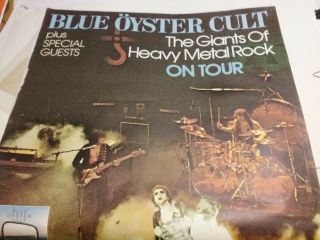 BLUE OYSTER CULT 1979 GERMAN TOUR POSTER VG SMALL TEAR RARE VTG HTF 3