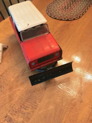 Vintage Tru - Scale International Harvester Scout Metal Truck Toy two roofs plow 2